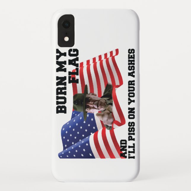 Funda De Case-Mate Para iPhone No queme mi bandera (Reverso)