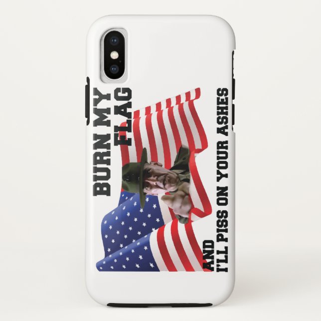 Funda De Case-Mate Para iPhone No queme mi bandera (Reverso)