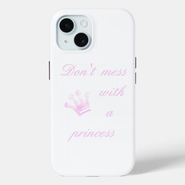 Funda De Case-Mate Para iPhone No te metas con una princesa - blanco - (Reverso )