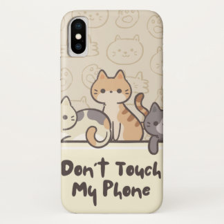 Funda Para iPhone X No toques mi impresionante cita para iPhone.
