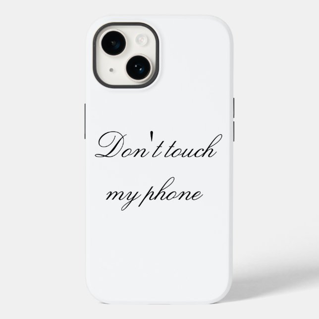 Funda De Case-Mate Para iPhone No toques mi teléfono (Reverso )