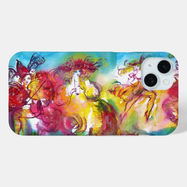 Funda De Case-Mate Para iPhone NOCHE DE CARNAVAL / Mascarada veneciana, música de (Reverso (Horizontal))