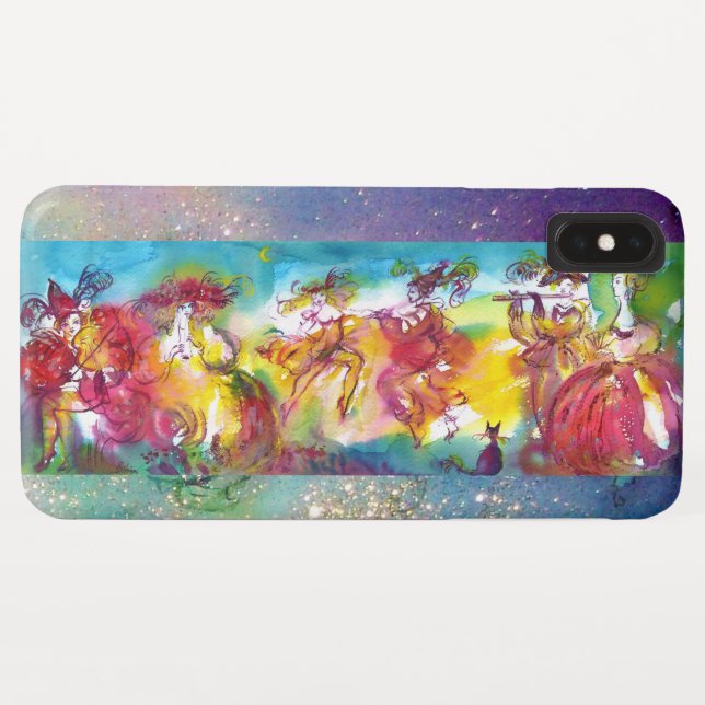 Funda De Case-Mate Para iPhone NOCHE DE CARNAVAL / Mascarada veneciana, música de (Reverso (horizontal))