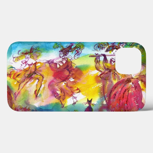 Funda De Case-Mate Para iPhone NOCHE DE CARNAVAL / Mascarada veneciana, música de (Reverso (Horizontal))