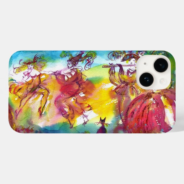 Funda De Case-Mate Para iPhone NOCHE DE CARNAVAL / Mascarada veneciana, música de (Reverso  (Horizontal))