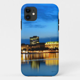 Funda Para iPhone 11 Noche de Hafen Deutschland Alster del puerto de