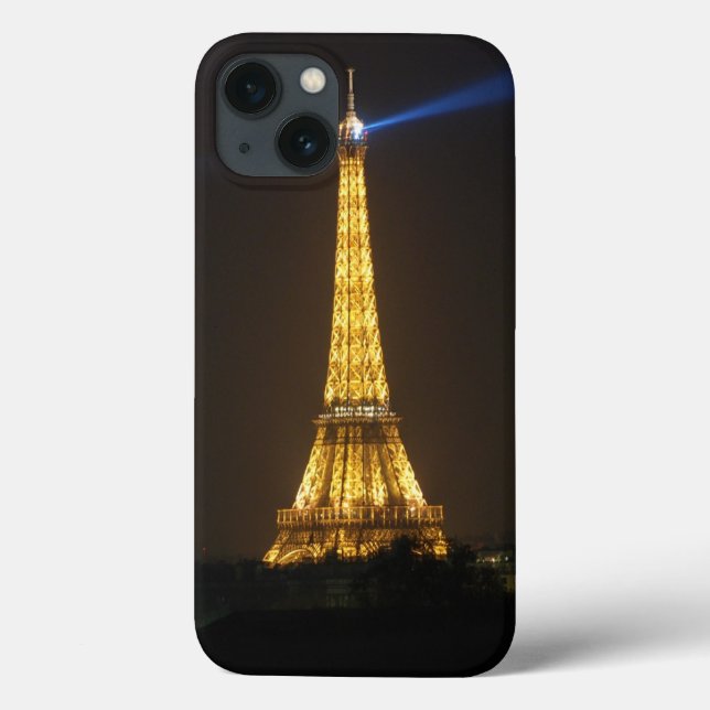 Funda De Case-Mate Para iPhone Noche de la torre Eiffel (Reverso)