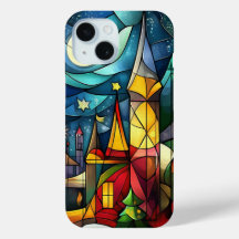 Noche de Navidad de Iglesia de Vidrio Pintado
