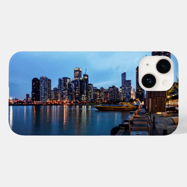 Funda De Case-Mate Para iPhone Noche En El Pier De La Marina (Reverso  (Horizontal))