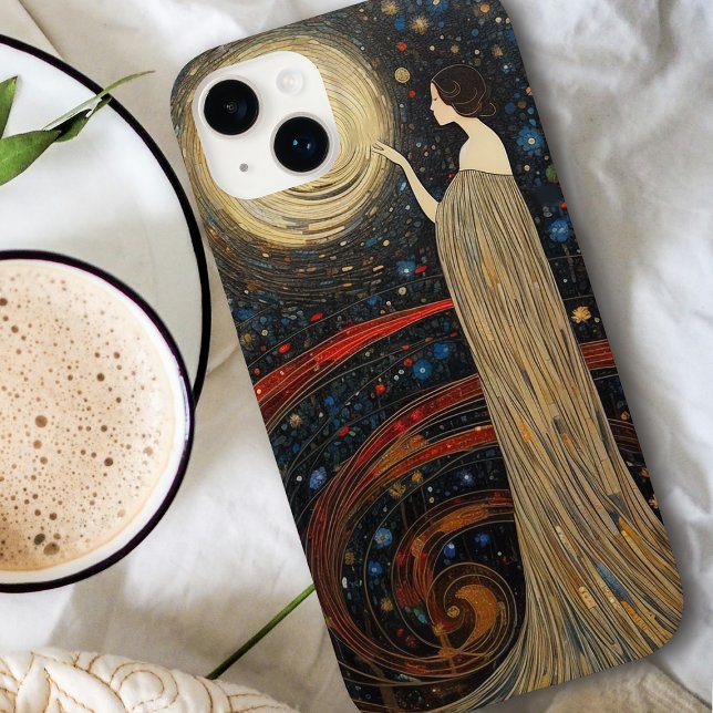 Funda De Case-Mate Para iPhone Noche estrellada Art Nouveau Grace (Subido por el creador)