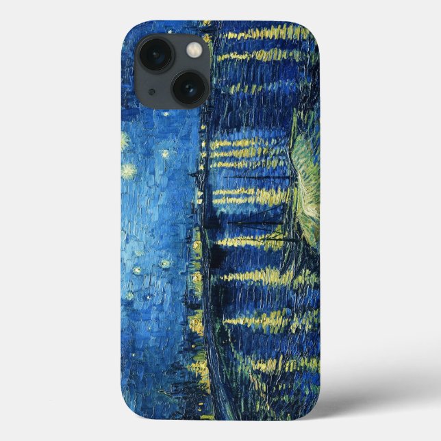 Funda De Case-Mate Para iPhone Noche estrellada sobre Rhone Vincent van Gogh (Reverso)