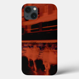 Funda Para iPhone 13 Noche roja de París. Movimiento borroso de Guay