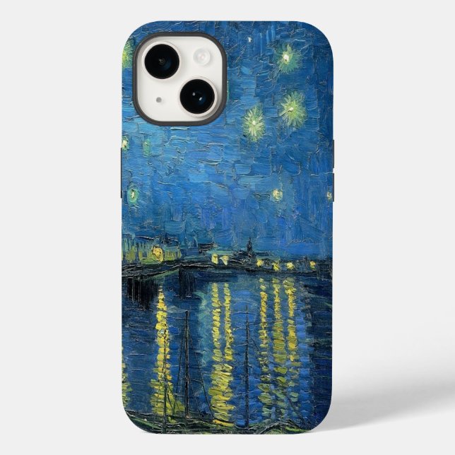 Funda De Case-Mate Para iPhone Noche Van Gogh Starry sobre el Ródano (Reverso )