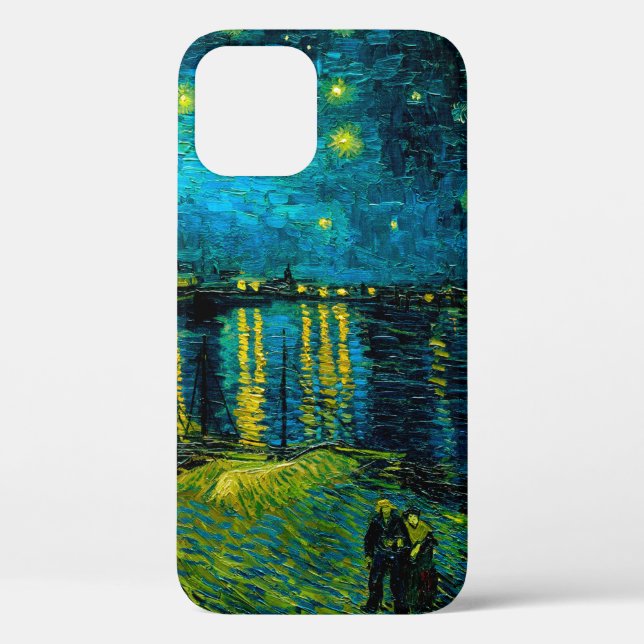 Funda De Case-Mate Para iPhone Noche Van Gogh Starry sobre el Ródano (Reverso )