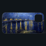Funda Para iPhone 13 Noche Van Gogh Starry Sobre Rhone<br><div class="desc">Paisaje de Vincent Van Gogh y la serie de pintura del paisaje marino - Noche azul estrellada sobre el Ródano</div>