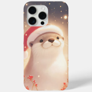 Funda Para iPhone 15 Pro Max Nochebuena Acogedora de Nutria