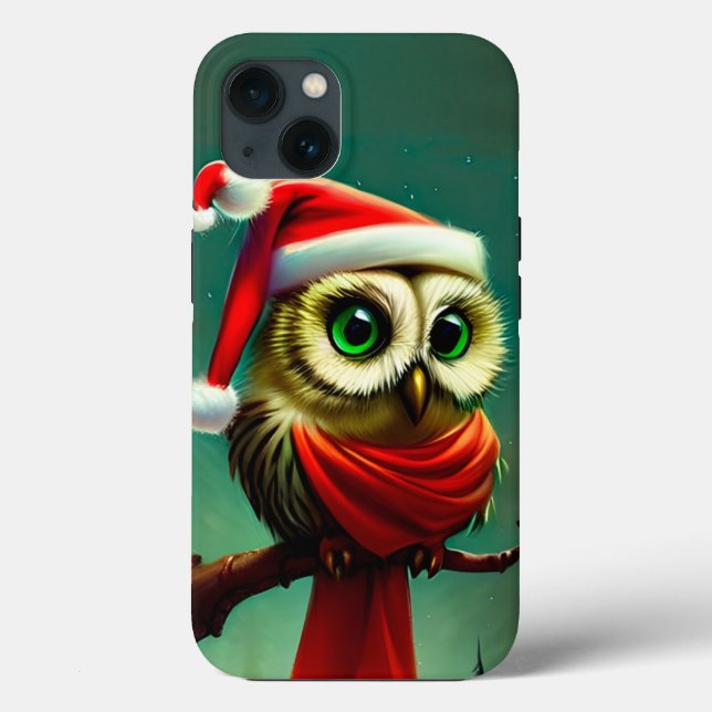 Funda De Case-Mate Para iPhone Nochebuena ruidosa de lechuza (Reverso )