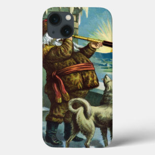 title_seo2 Nochebuena vintage Santa Claus Telescope Dog Sunse