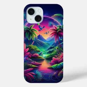 Funda Para iPhone 15 "Nocturnal Tropical Paradise"
