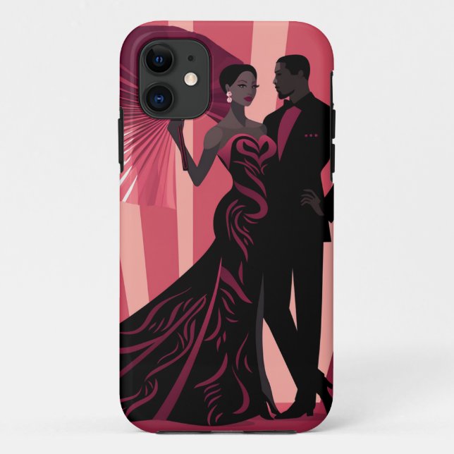 FUNDA DE Case-Mate PARA iPhone NOIR ELEGANCE-RED #1 (Reverso)