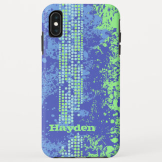 Funda Para iPhone XS Max Nombrado estilo de playa de surf verde azul brilla