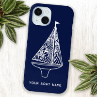 Nombramiento de barco de vela Nautical Naval Blue