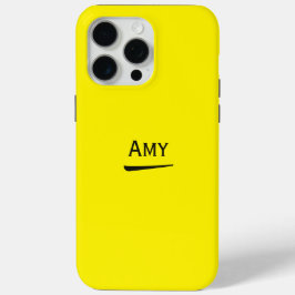 Funda Para iPhone 15 Pro Max Nombre Amarillo brillante personalizado