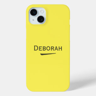 Funda Para iPhone 15 Mini Nombre Amarillo personalizado