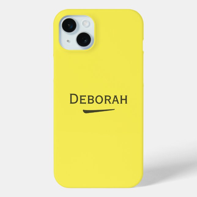 Funda De Case-Mate Para iPhone Nombre Amarillo personalizado (Reverso )