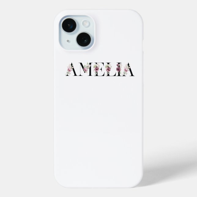 Funda De Case-Mate Para iPhone Nombre Amelia (Reverso )