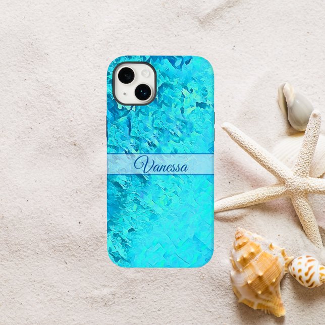 Funda De Case-Mate Para iPhone Nombre azul del Pacífico personalizado (Subido por el creador)