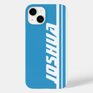 Funda Para iPhone 14 De Case-Mate Nombre caso de iphone de banda blanca y azul del c