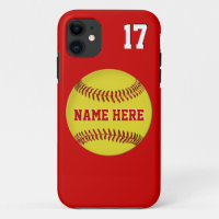 Nombre, casos del iPhone 5S del softball del