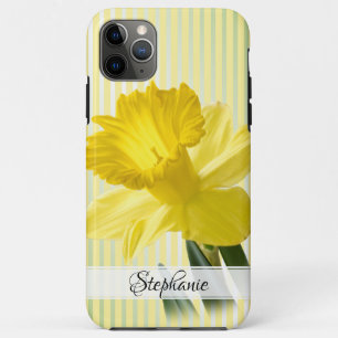 Funda Para iPhone 11 Pro Max Nombre: Cita amarilla fotografía floral