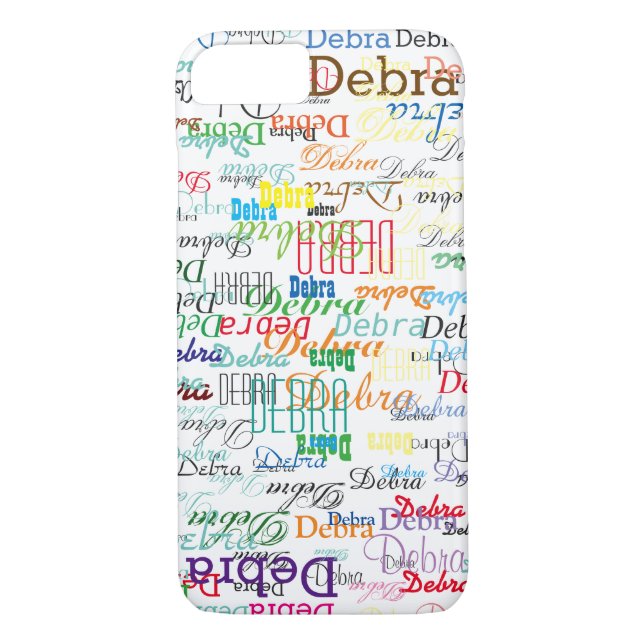 Funda De Case-Mate Para iPhone nombre colorido personalizado (Reverso)