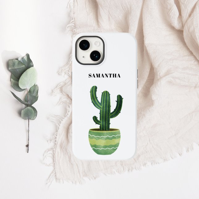 Funda De Case-Mate Para iPhone Nombre de acuarela de Cactus (Subido por el creador)