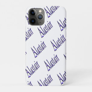 Funda Para iPhone 11 Pro Nombre de Alastair de Esparkly Azul,