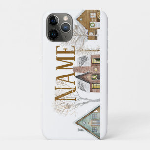 Funda Para iPhone 11 Pro nombre de aldea nevada personalizado