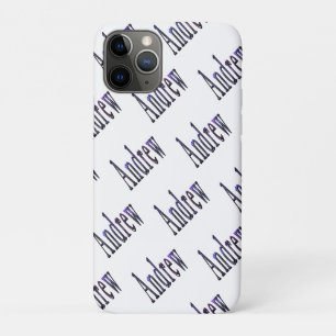 Funda Para iPhone 11 Pro Nombre De Andrew En Azul Nebula,
