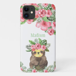 Funda Para iPhone 11 Nombre de animal eslovaco hondureño floral ocre