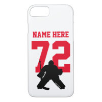 Nombre de arquero de hockey personalizado número r