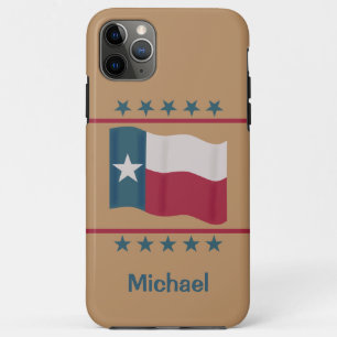 Funda Para iPhone 11 Pro Max Nombre de bandera de estrella solitaria de Texas R