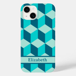 Funda Para iPhone 14 De Case-Mate Nombre de bloques de bloques de construcción azul 