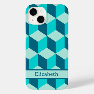Funda Para iPhone 14 De Case-Mate Nombre de bloques de bloques de construcción azul