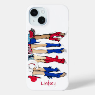 Funda Para iPhone 15 Nombre de botes de vaquero de moda de Southern Tex