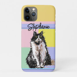 Funda Para iPhone 11 Pro Nombre de Chicas rosados para pasteles de gato de