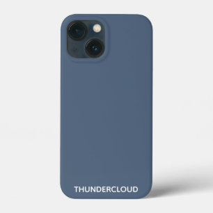 Funda Para iPhone 13 Mini Nombre de color azul-gris de la nube negra