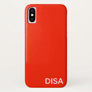 Funda Para iPhone X Nombre de color rojo de Disa