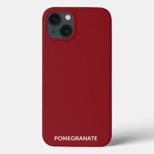 Funda Para iPhone 13 Nombre de color rojo granado Funda-estuche para iP