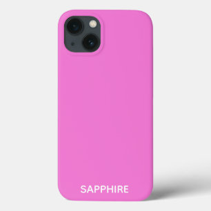 Funda Para iPhone 13 Nombre de color rosa de zafiro Funda-Mate para iPh